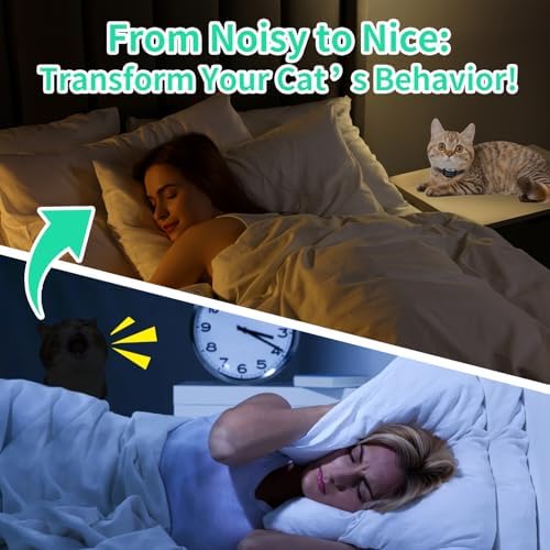 Mini Cat Training Collar, Smallest Shock Collar for Cats with Beep Vibration Shock, Auto Anti-Meow, Vibration & Shock Modes Adjustable, Rechargeable Waterproof Cat Collar for 5-15lbs Cats & Above - 1