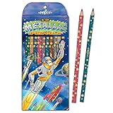 eeBoo Metallic Colored Pencils, Robot Rescue, Set of 12