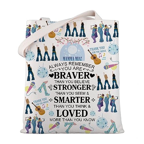MYSOMY Mamma Musical Inspired Gift Mamma Broadway - Bolsa de viaje con diseño musical de La Reina Danzante, Donna & The Dynamos Fan Gift, Mamma Tb, 13.7inch*15inch