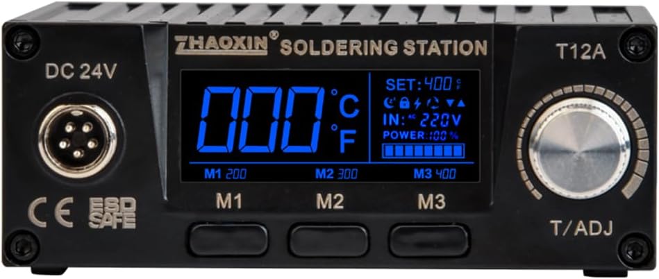 T12 Soldering Station 74W Quick Heating LCD Digital Display Electric Welding Iron Temperature Adjustable With Tip