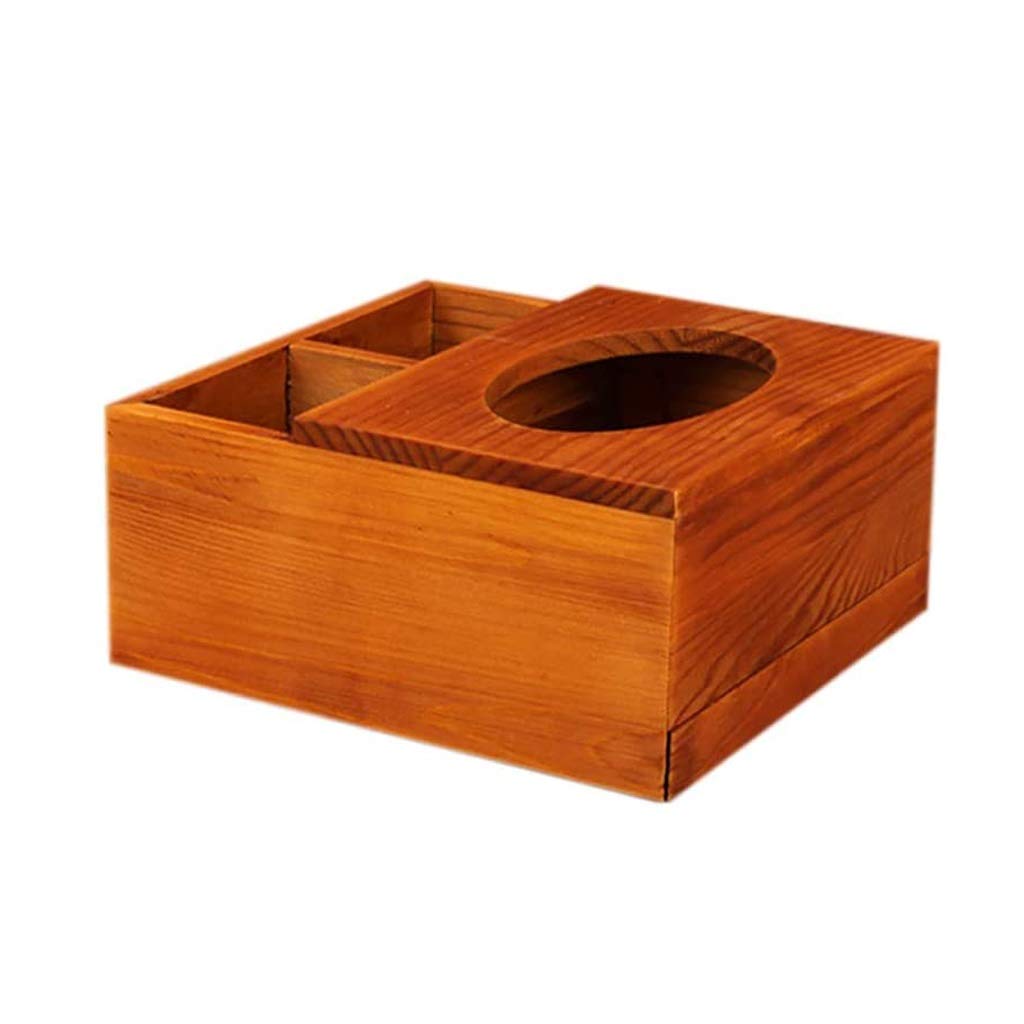 Boîte de rangement de bureau en bois massif pour cacher les mouchoirs jetables