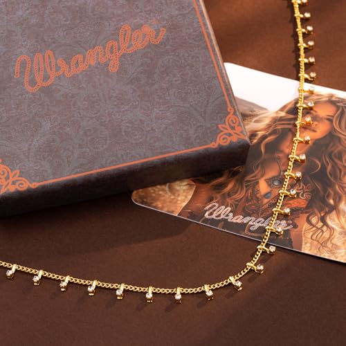 Montana West Wrangler Gold Plated Choker Necklace, Western Beaded Jewelry - image 6