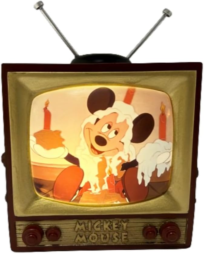 The Bradford Exchange Mickey Mouse Retro Sculpture Collection Issue #2: 1928 Original Retro M-I-C-K-E-Y TV Handcrafted Vintage-Inspired Radio with Lights and Music 6-Inches