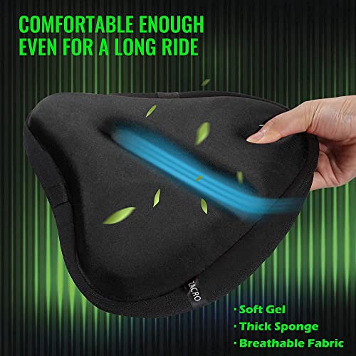 Zacro Bike Seat Cover Big Size, Gel Padded Wide Cushion For Bike Saddle, Adjustable Bike Seat Cushion For Men Women, Compatible With Peloton, Cruiser Bicycle Seats... #TOP4