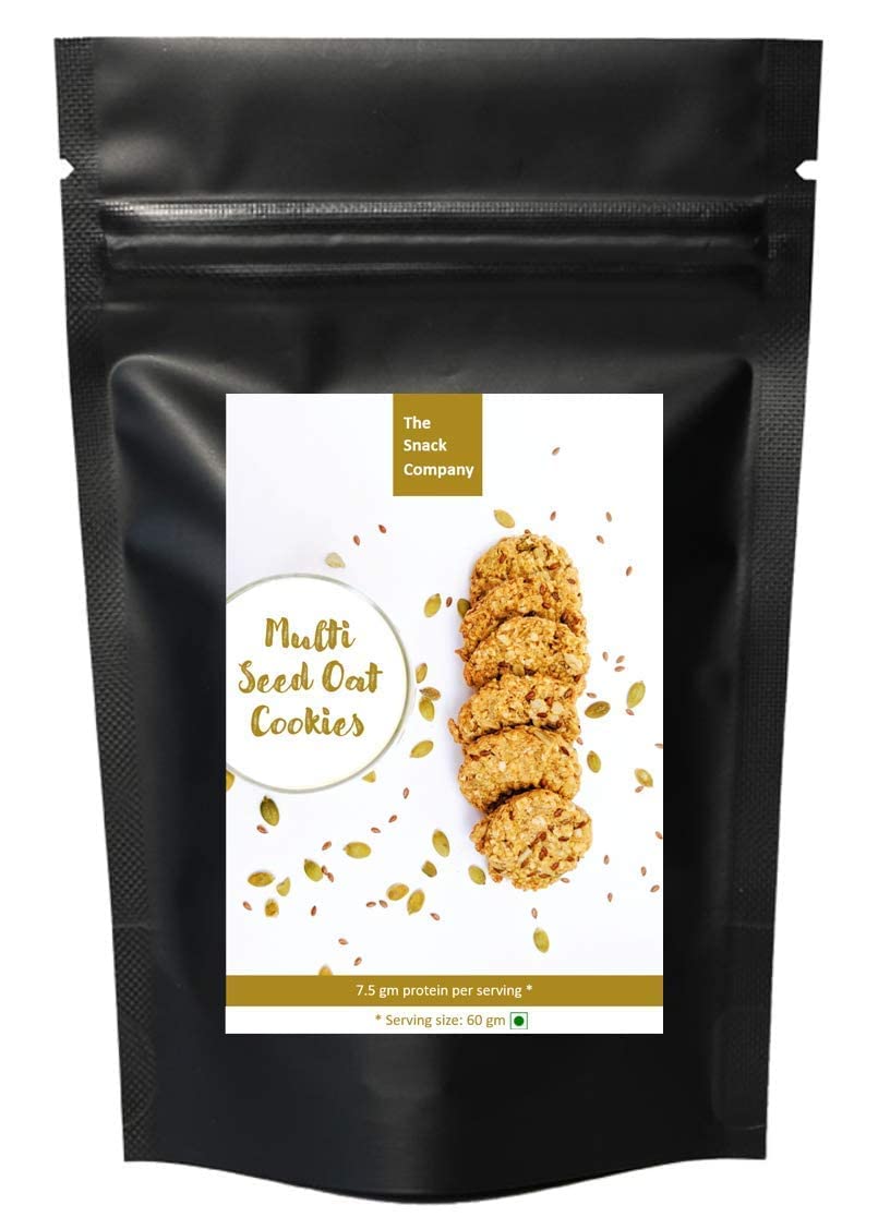 The Snack Company - Multiseed Oat Cookies, 210 gm | Healthy Snack with Immunity Boosting Seeds | Oats Biscuit with no Refined Flour | Baked Snack for Guilt Free Snacking