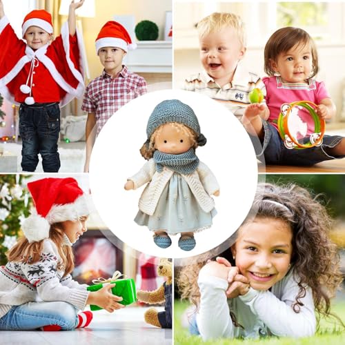 Generisch Handmade Plush Doll - Soft Cartoon Stuffed Toy Birthday Gift for Girls Children, Cute Rag Doll with Dress Accessories, Creative Children, Collectible Plush Figures for Party - Image 3