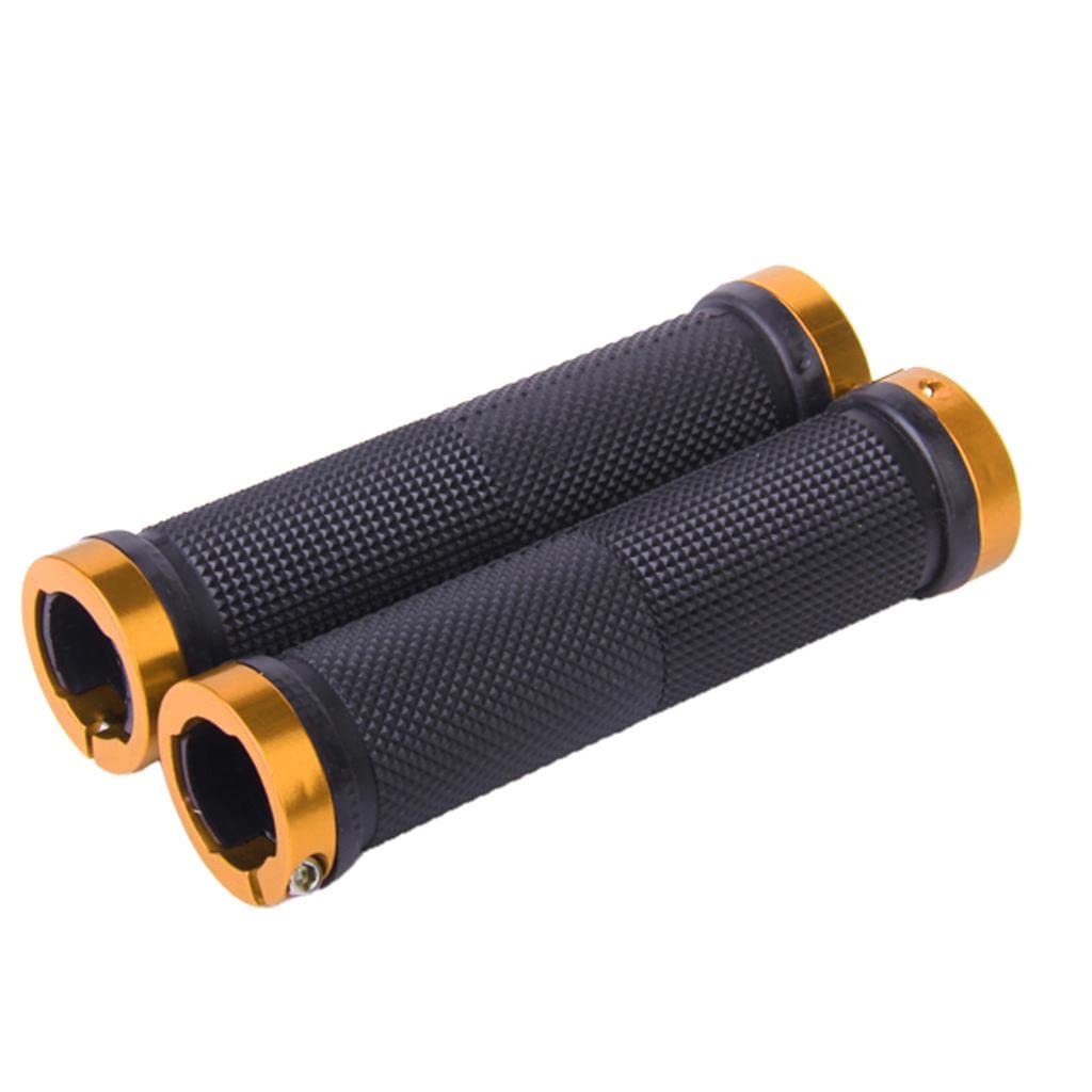 LOOM TREE® 4x1 Pair Bicycle Double Lock MTB Cycling Handle Bar Grips Hand Cover Anti-Slip Golden | Cycling | Bicycle Components & Parts | Handlebar Grips Tape & Pads-image-23