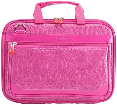 Lejarue Women's Embossed Crocodile 13.3 Inch - 14 Inch Laptop Bag/ 13 Inch MacBook Air Bag - Hot Pink