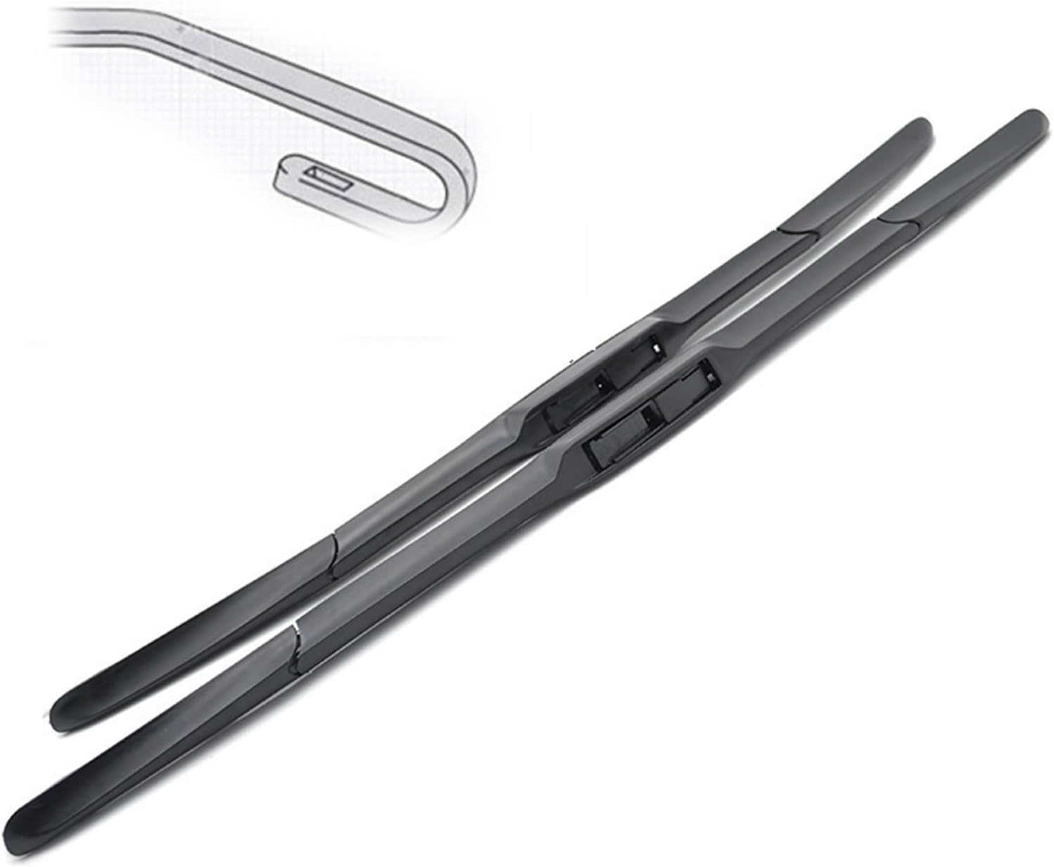 26"+14" LHD Front Hybrid Wiper Blades Windshield Windscreen Window Brush For Toyota For Corolla E140 E150 2007-2012