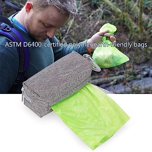 Image of Diaper Bag Dispenser with 80 Disposable Unscented Waste Bags (4 Refill Rolls) for Baby and Toddler Poop or Dirty Clothes (Grey)