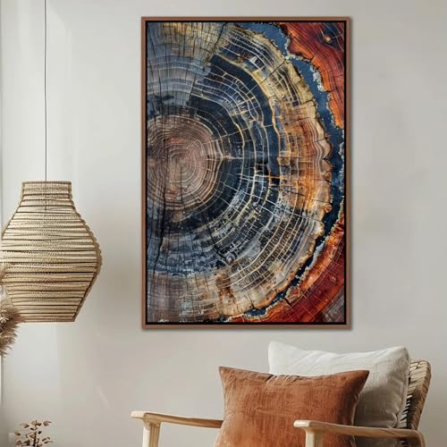 Décoration murale moderne style ferme tableau abstrait coloré et minimaliste