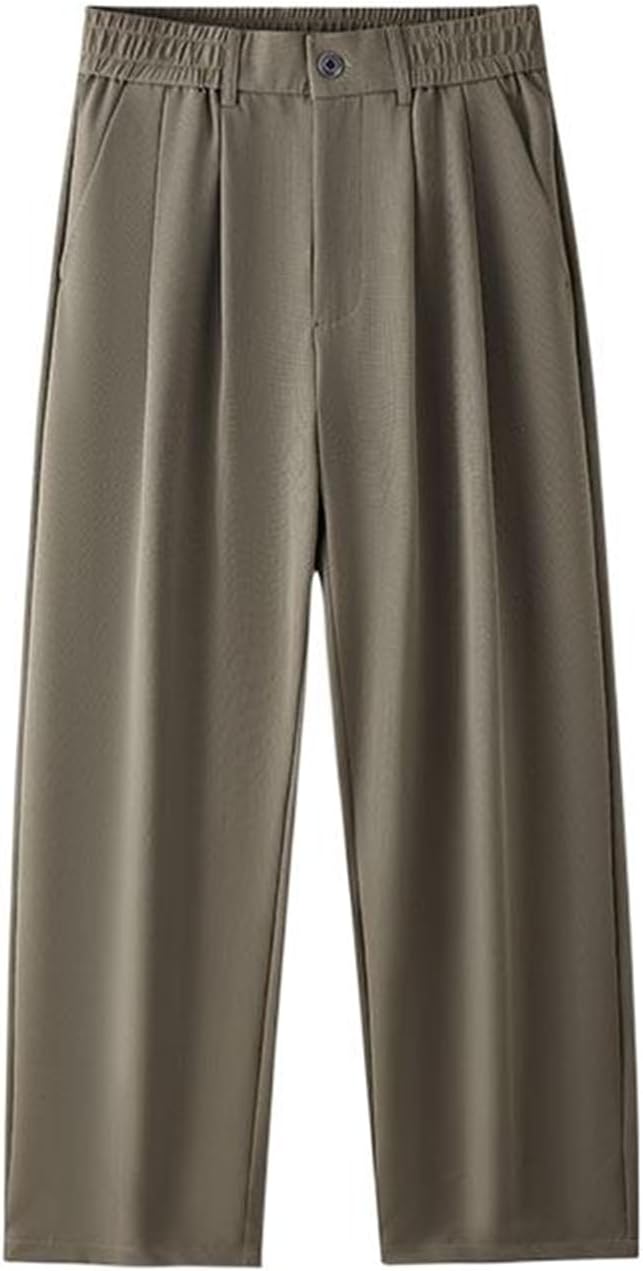 Men's Drop Straight Leg Dress Pants Spring Fall Lightweight Wide Trousers Pants for Men