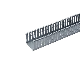 Panduit F.5X1LG6 Type F Narrow Slotted Duct, PVC, Light Gray