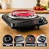 OVENTE Electric Countertop Single Burner, 1000W Cooktop with 6" Stainless Steel Coil Hot Plate, 5 Level Temperature Control, Indicator Light, Compact Cooking Stove and Easy to Clean, Black BGC101B #1