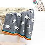 Odot Manta de Punto para Bebé Recién Nacido,100 x 80 cm)