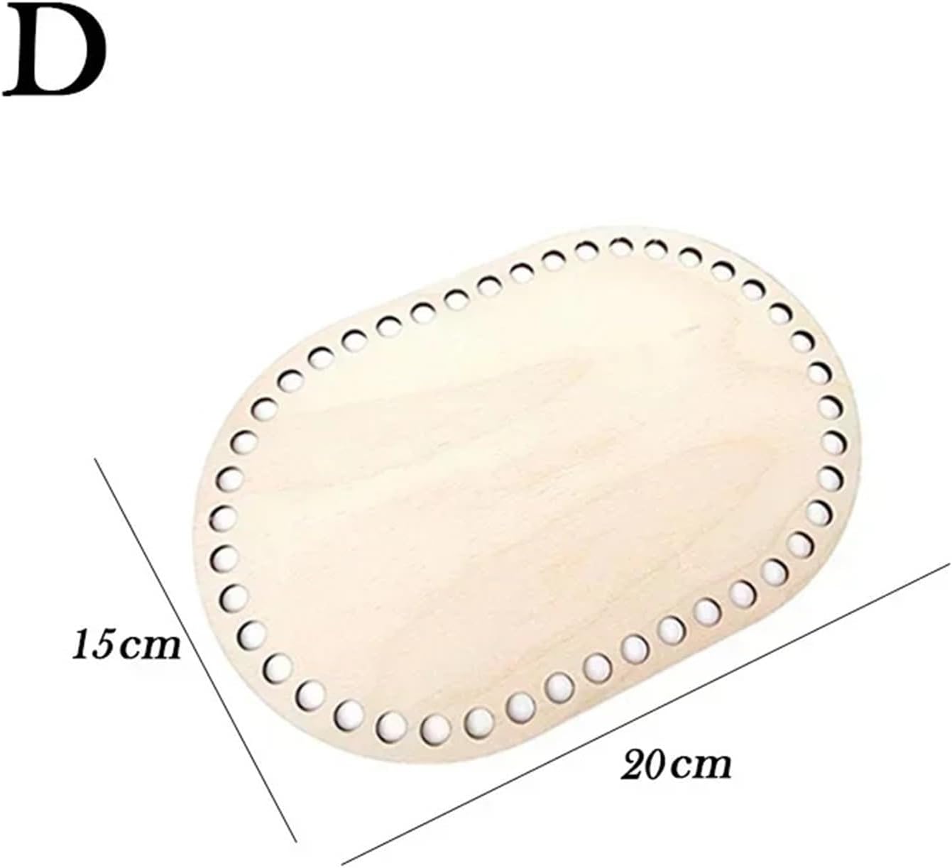 Pre Drilled Wooden Crochet Base 10pcs Crochet Basket Base Oval Blank Solid Natural Wooden Bottom for DIY Weaving Supply Craft Making Home Decoration(Color04)