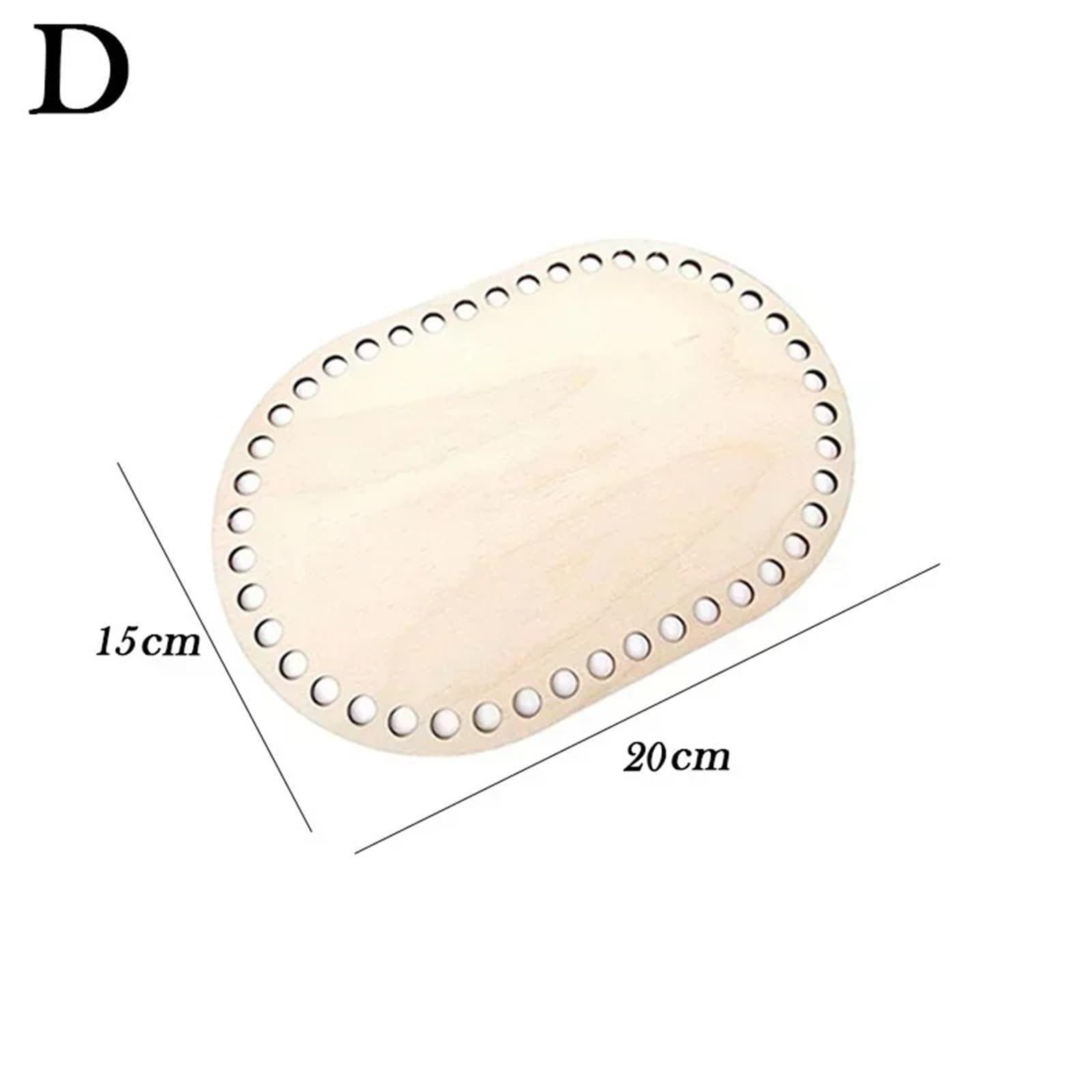 10 Stück ovale Häkelkorbbasis aus Holz for DIY Weben, Basteln, Heimdekoration