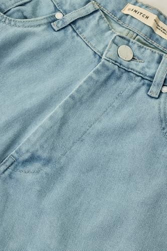 Image of SNITCH Men Cargo Pants | Baggy Fit with Multiple Utility Pockets & Turned-Up Cuffs | Cotton Blend Fabric for Streetwear & Casual Outings