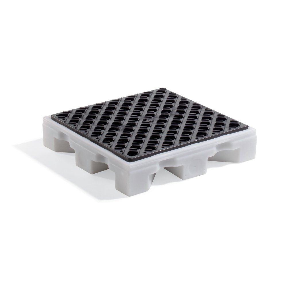 PIG Poly Drip Deck - 26"L x 26"W x 5.75"H - Holds Up to (1) 55 gal. Plastic or Steel Drum - PAK527