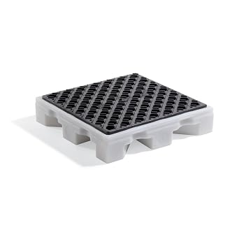 PIG Poly Drip Deck - 26"L x 26"W x 5.75"H - Holds Up to 1 55 gal. Plastic or Steel Drum - PAK527