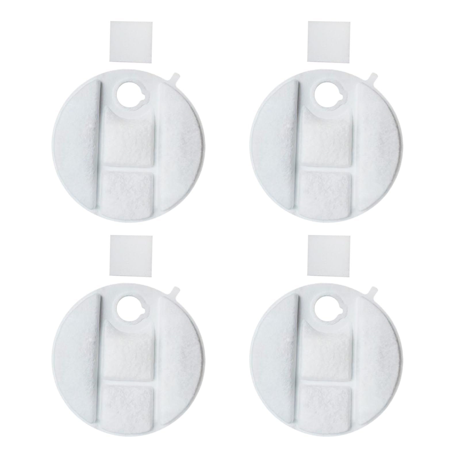NEWFT 4 Pack Replacement Round Provide Refreshing Water for Pet Fountain Optimizes Your Pet Drinking Routine