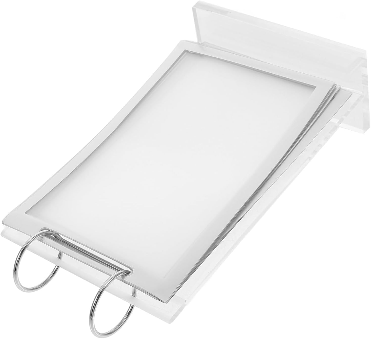 5pcs Modern Acrylic Menu Display Stand Rotating Display for Restaurants Sleek Flip Chart Holder