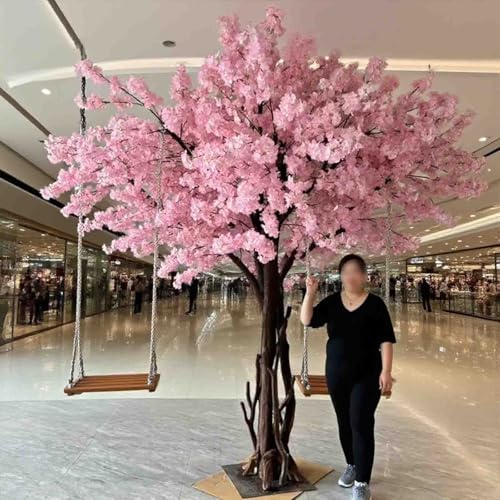 Cerezo artificial con flores realistas hechas a mano, ideal para interiores de oficina y dormitorio, restaurantes al aire libre y centros comerciales