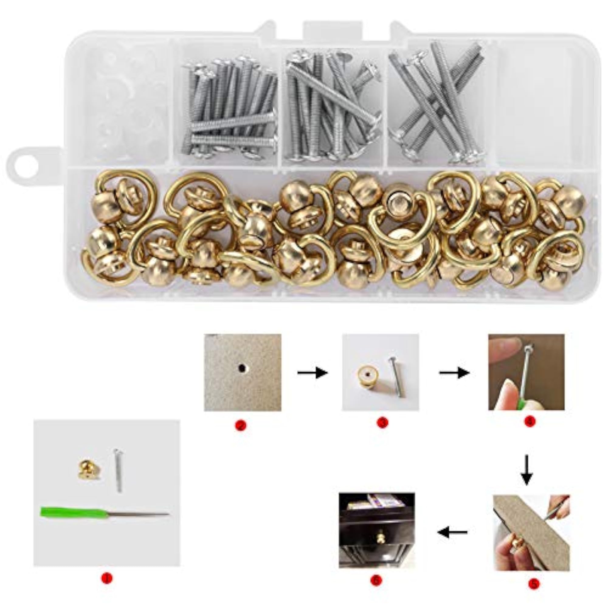 Jewellery Making Supplies Rotating Ball Stud Button D Ring Rivets