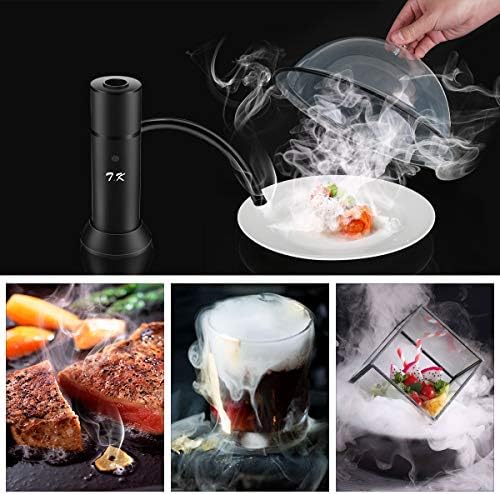 TMKEFFC Portable Food Smoker - Smoking Gun for Food Cocktails Drinks, Sous Vide, Steak, Salmon Smoke Infuser (Black, New Upgrade)