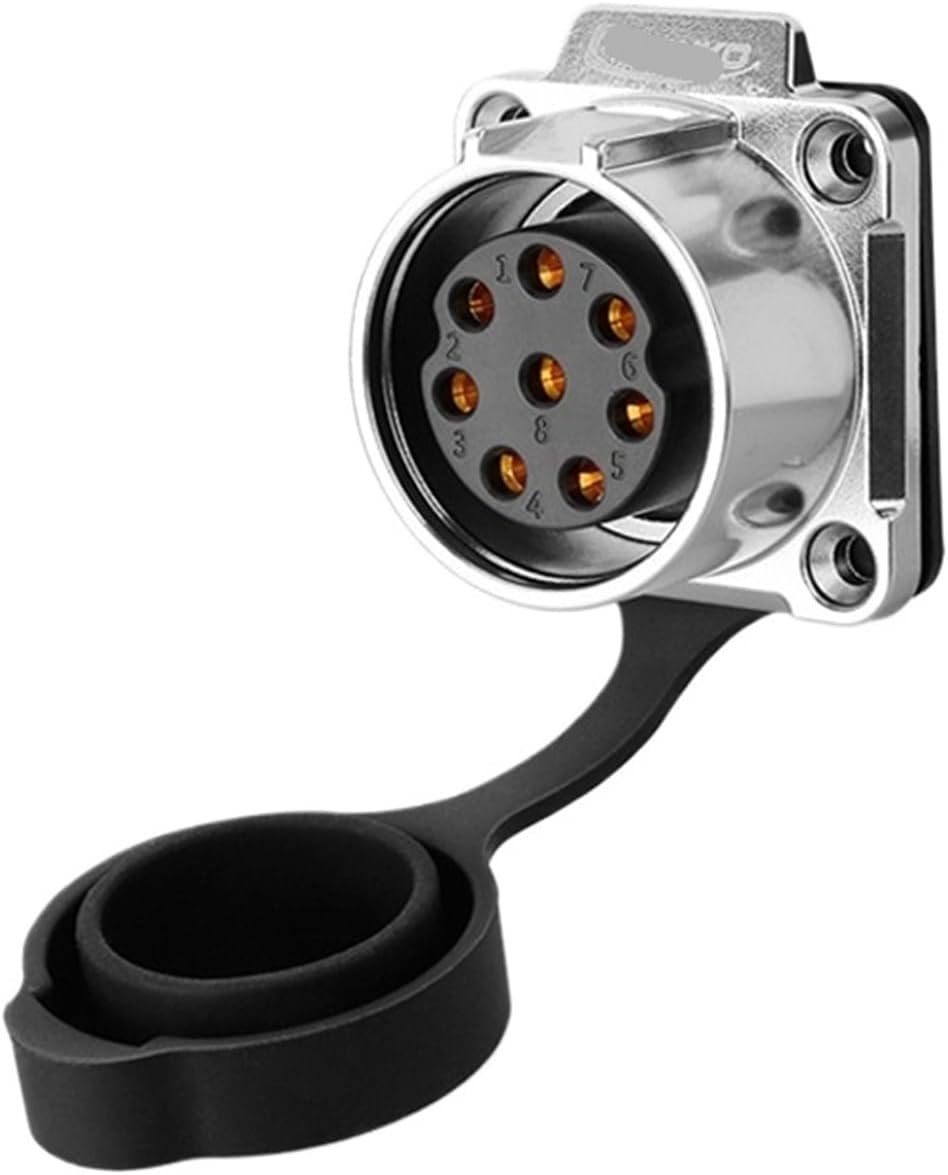 M28 PBT Plastic 15A 8-pin Aviation Round Cable Connector Welding Wire IP68(Female plug)