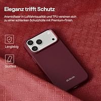 pitaka Ultradünne Aramidfaser Schutzhülle für iPhone 18 Pro Burgunderrot – Ansicht 2