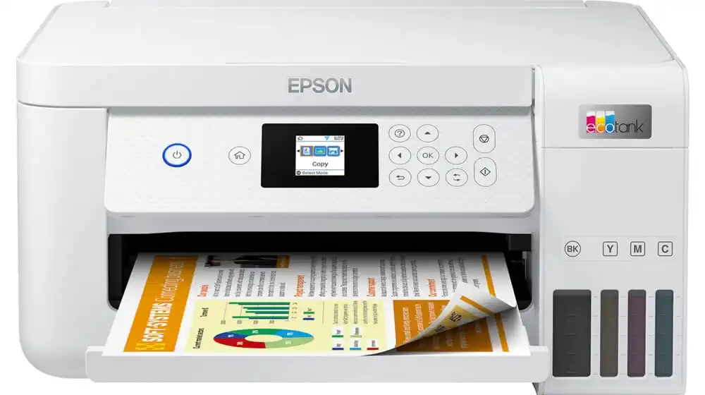 Epson EcoTank ET-2856 A4-Multifunktions-Wi-Fi-Tintentankdrucker, mit einem im Lieferumfang enthaltenen Vorrat an Tinten bis zu 3 Jahren