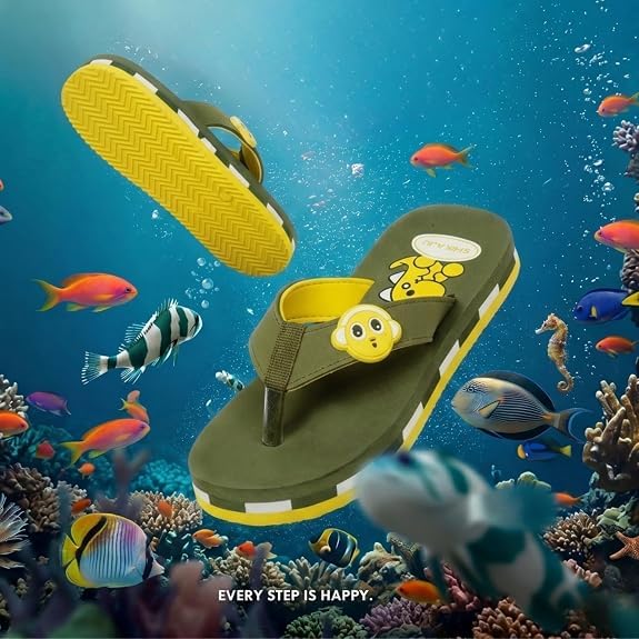 Image of Kids' Flip Flop Slippers, soft and Lightweight sole, Super Flexible, Comfortable & Arch Support, Durable Indoor and Outdoor Slippers