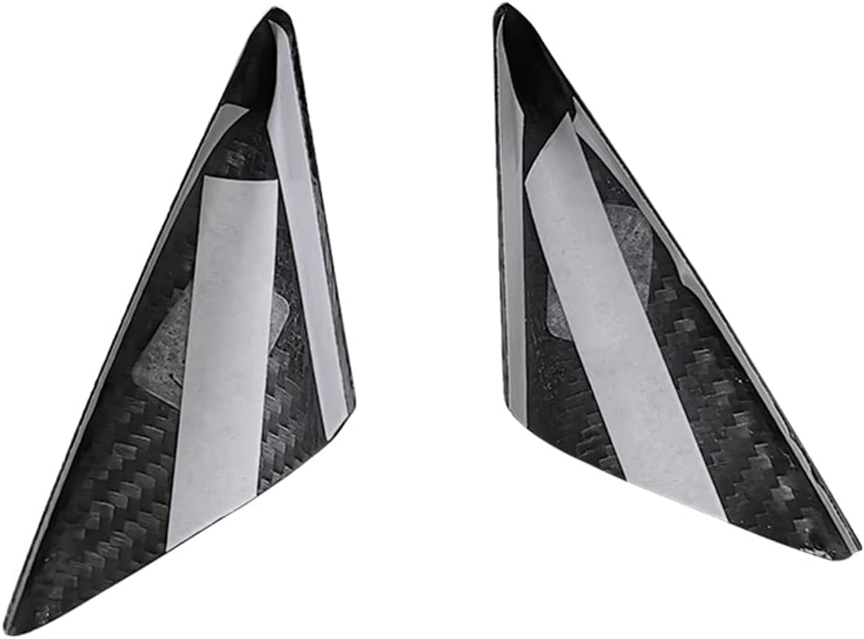 Fit for Porsche 718 911 Door A-Pillar Decorative Cover Real Carbon Fiber Interior Decorative Protective Panel Cover (Black Carbon Fiber)