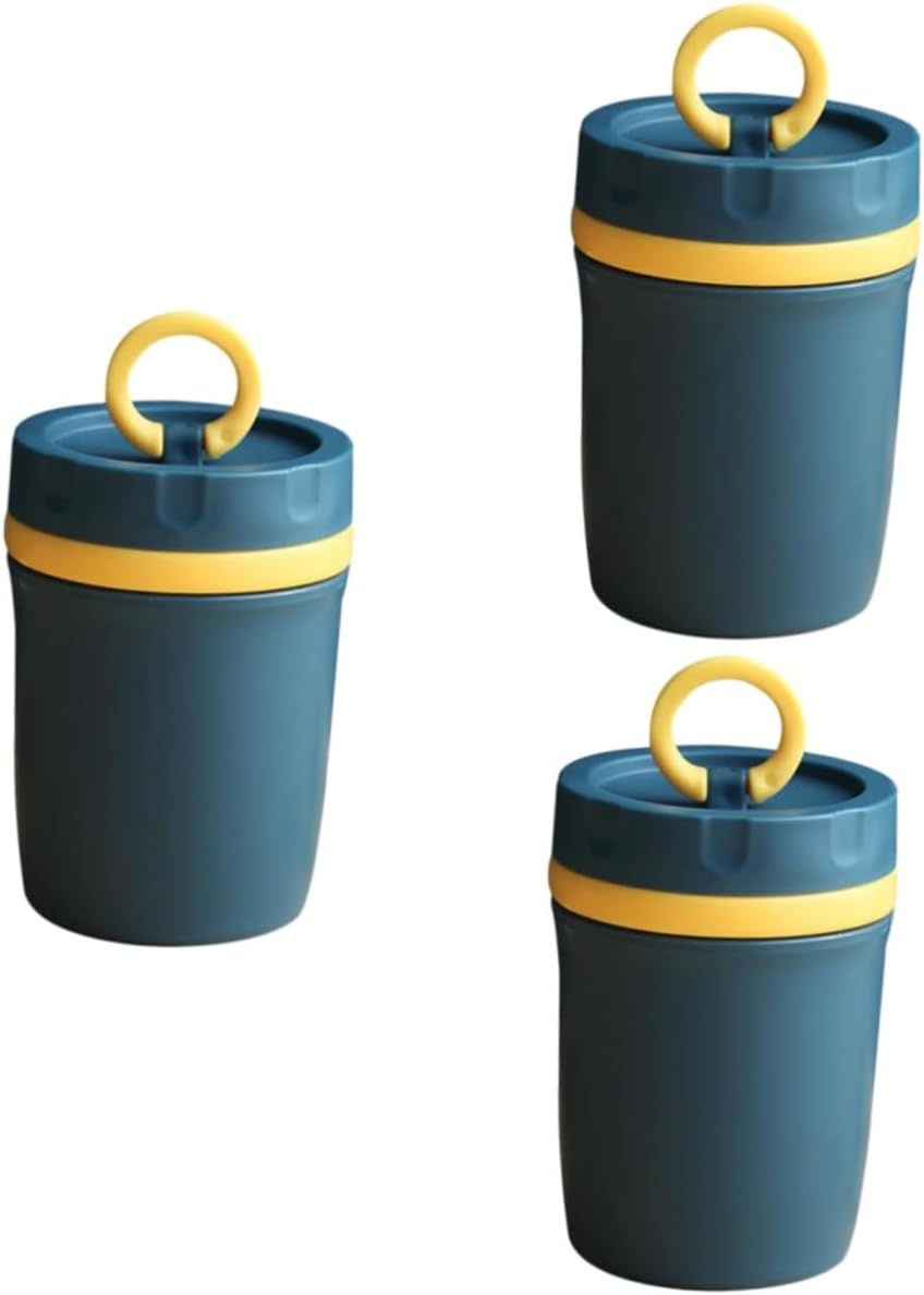 3pcs Insulated Soup Cup Handle Leak Water Cup for Breakfast Multi-purpose Storage Bottle Simple Design Activity