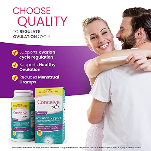 Conceive Plus Ovulation - Myo-Inositol & D-Chiro Inositol Supplement, Regulate Cycles, Pcos Vitamins, 120 Caps, 30 Days Supply #TOP6