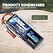 Zeee 2S Lipo Battery 6000mAh 80C 7.4V Hard Case RC Battery with T Connector for 1/8 Scale RC Car RC Airplane RC Helicopter RC Boat (2 Pack)