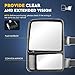 Towing Mirrors for Ford F-250 F-350 F-450 F-550 Super Duty 1999-2016 with Turn Signal Folding Telescoping, w/o Heated (1 Pair)