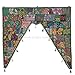 Stylo Culture Indiano Mantovana Finestra Boemia Decorazioni per Finestre Porta Sospesa Toran Verde Scuro 105x115 cm Patchwork Vintage Ricamato Coton Floreale Tradizionale Tende A Pannello Grandi