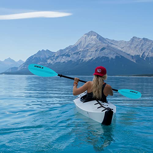 HIKULA Kayak Paddle 4 Pieces Aluminum Shaft and PP Blade Floating 86.6in/220cm, 90.5inch/230cm Lightweight Oars