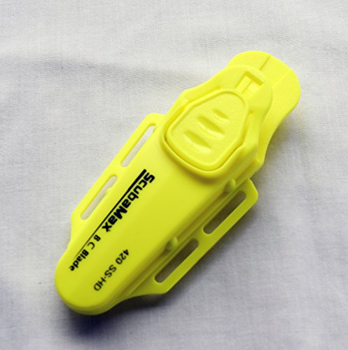 ScubaMax High Density Stainless Steel Scuba Diving BCD Knife - Blunt Tip (Neon Yellow) - Thumbnail 2
