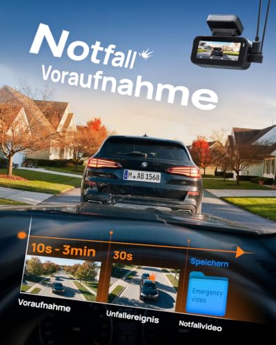 70mai Dashcam A900 4K+4K,  Dashcam Auto Vorne Hinten mit Dual HDR, WiFi 6 – Ansicht 7