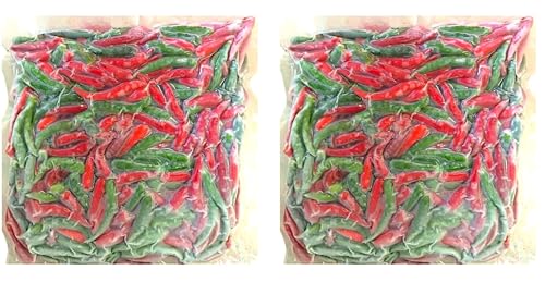 MIX CHILLI 500g - �^�C�Y �~�b�N�X �����h�q �ԓ��h�q �Γ��h�q �w�^�� ���h �g煞� - green & red sili (x 2pc)