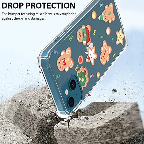 Ycjace Clear Case For Iphone 13 Case Slim Shockproof Tpu Bumper Protective Cover Crystal With Upgraded Design Pattern Case For Iphone 13 (Gingerbread Man) #TOP2