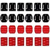 Fácil de instalar y operar XCSOURCE® 12 pcs Soportes Montajes Piso/Curvad + 3M Adhesivo Pads Set para Gopro Hero 3+/3/2/1 4 Cámara OS180