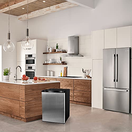 Stainless Steel Front 2.1 Cu.ft. Compact Upright Freezer With Adjustable Temperature Control, For Home Apartment Office Garage #TOP7