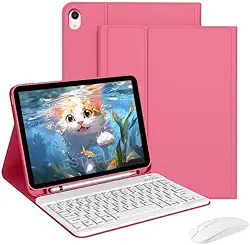 Teclado BluetoothCom Mouse e Capa Para Samsung Galaxy Tab S9 FE+/S9 + de 12,4 polegadas