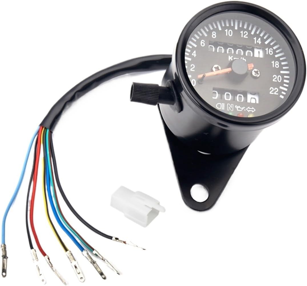 Motorcycle Odometer Gauge Motorcycle Tachometer Meter Universal Digital Odometer Counter Bike Tachometer Fuel Meter Turn Signal Light Indicato