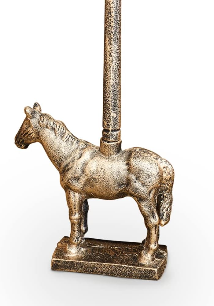 Heavy Duty Cast Iron Horse Door Stopper with Handle for Home Office,Antique (Horse)