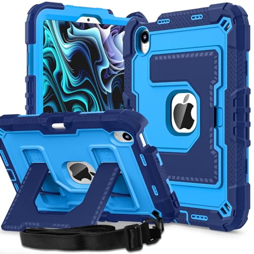 Kids Case Compatible with iPad mini 7 A17 pro 2024 Mini 6 8.3”,Colorful Shockproof Case with Pencil Holder and Adjustable Big Stand,Handle Strap for iPad mini 6th 7th Gen by HDAYM - Used condition - US$23.34